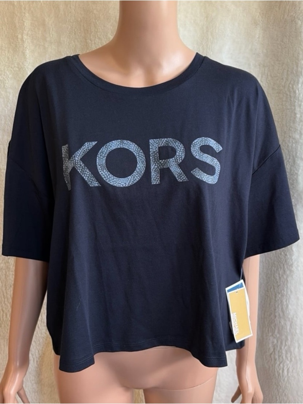 Michael Kors Navy Blue  Short Sleeve KORS Logo Tee  SZ XL  NWT